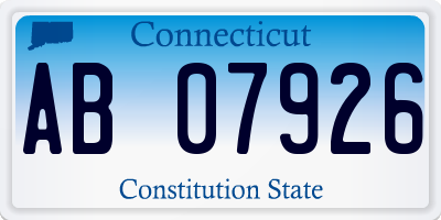 CT license plate AB07926