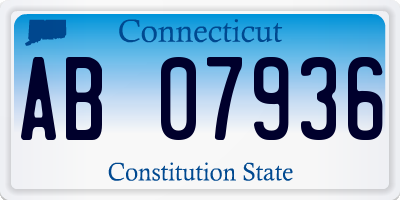 CT license plate AB07936