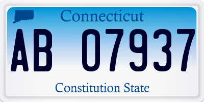CT license plate AB07937