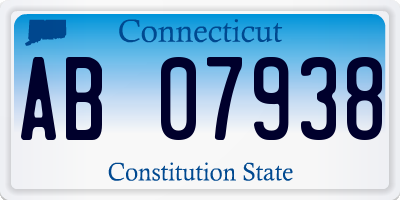 CT license plate AB07938