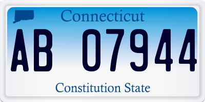 CT license plate AB07944