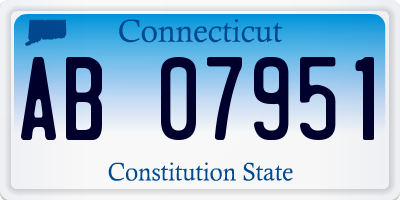 CT license plate AB07951