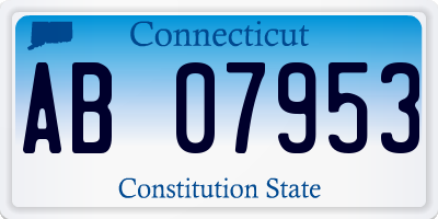 CT license plate AB07953