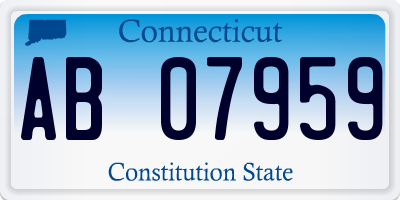CT license plate AB07959