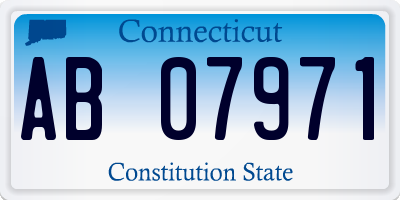 CT license plate AB07971