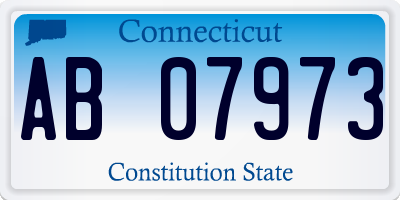 CT license plate AB07973