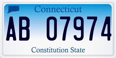 CT license plate AB07974