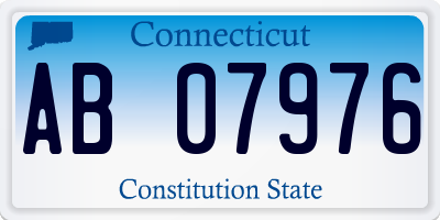 CT license plate AB07976