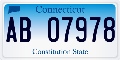 CT license plate AB07978