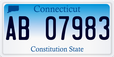 CT license plate AB07983