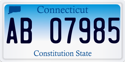 CT license plate AB07985
