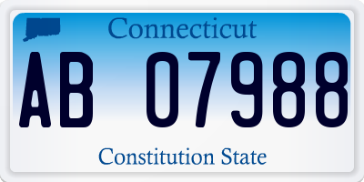 CT license plate AB07988