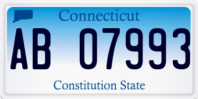 CT license plate AB07993