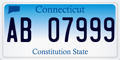 CT license plate AB07999