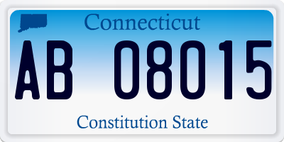 CT license plate AB08015