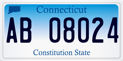 CT license plate AB08024