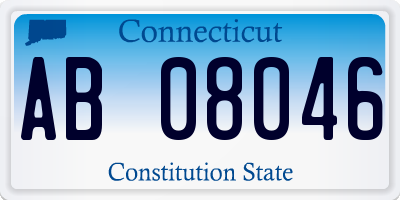 CT license plate AB08046