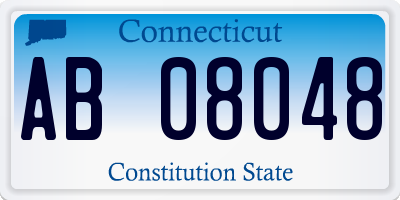 CT license plate AB08048
