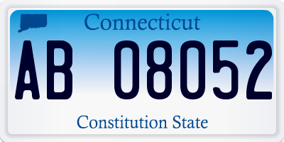CT license plate AB08052