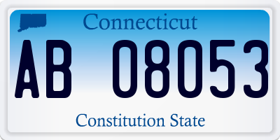 CT license plate AB08053