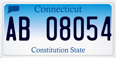 CT license plate AB08054