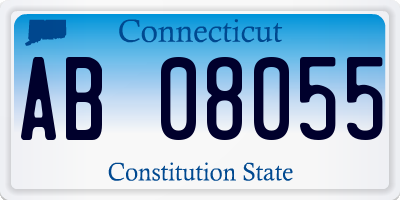 CT license plate AB08055