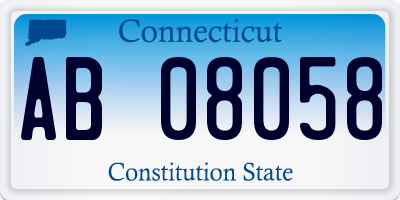 CT license plate AB08058