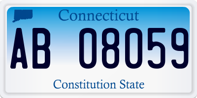 CT license plate AB08059