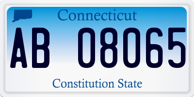 CT license plate AB08065