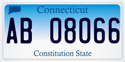 CT license plate AB08066