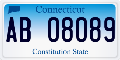 CT license plate AB08089