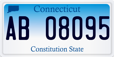 CT license plate AB08095