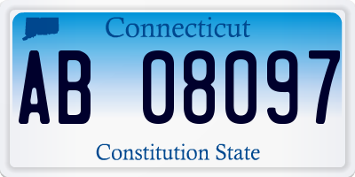 CT license plate AB08097