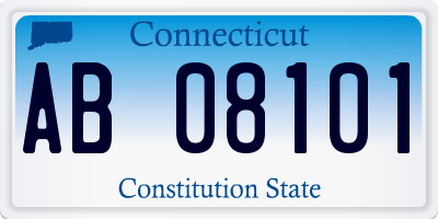 CT license plate AB08101