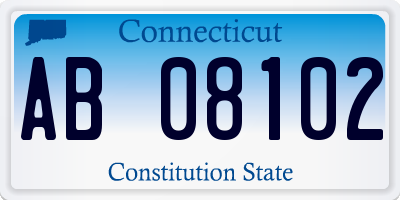 CT license plate AB08102