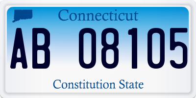 CT license plate AB08105