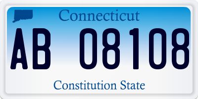 CT license plate AB08108