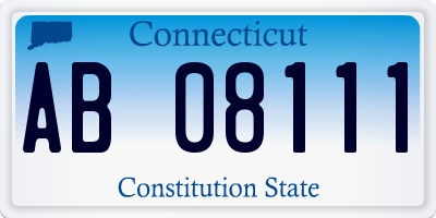 CT license plate AB08111
