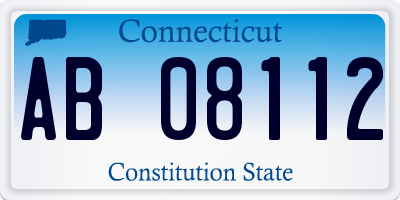 CT license plate AB08112