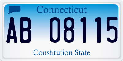 CT license plate AB08115