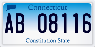 CT license plate AB08116