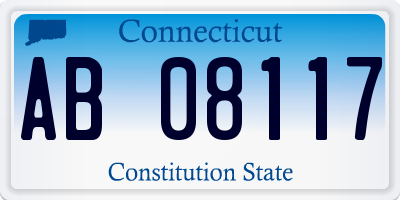 CT license plate AB08117
