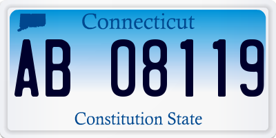 CT license plate AB08119