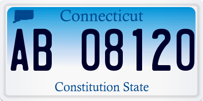CT license plate AB08120