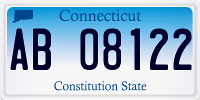 CT license plate AB08122