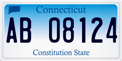 CT license plate AB08124