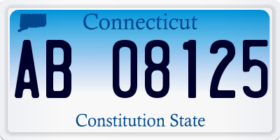 CT license plate AB08125