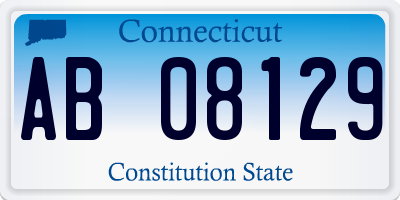CT license plate AB08129
