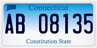 CT license plate AB08135