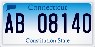 CT license plate AB08140